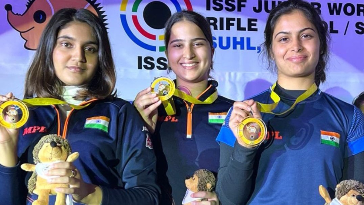 Asian Games 2023 Manu Bhaker, Esha And Rhythm Clinch Gold Medal For India In 25m Pistol Team Event